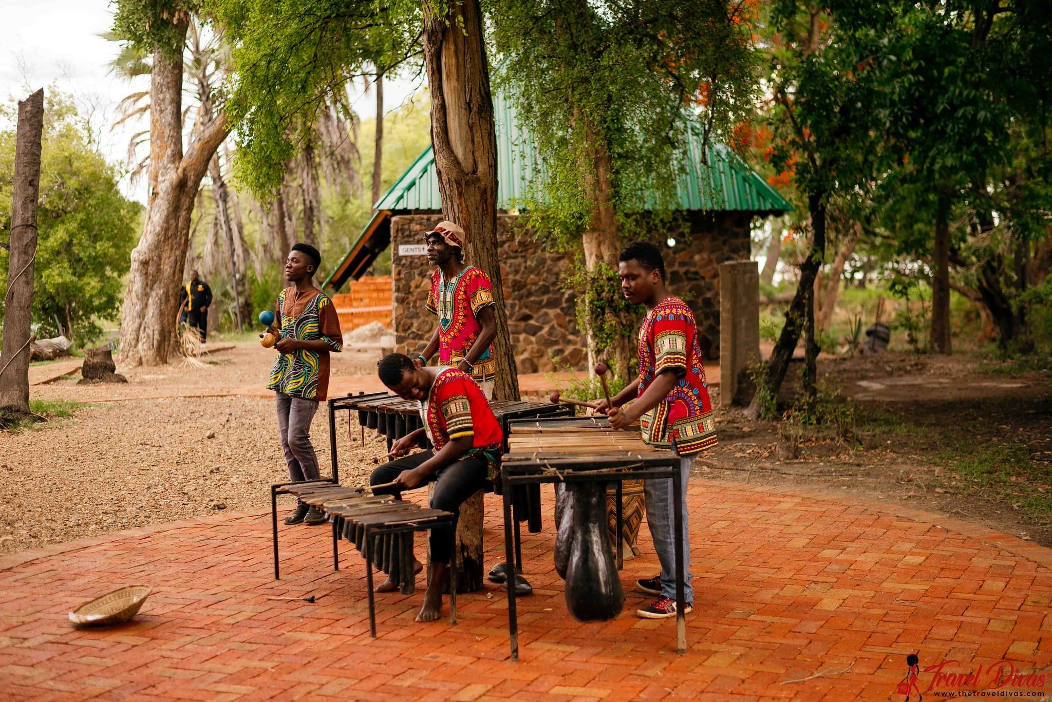local south african men playing instruments together 