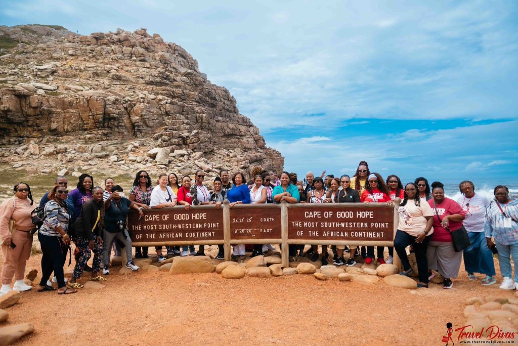 Travel Divas group photo at Cape Good Hope South Africa