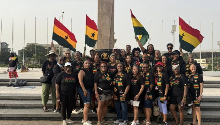 Group of Travel Divas with Ghanian flags